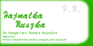 hajnalka muszka business card